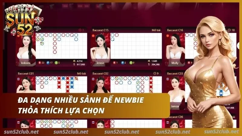Tùy chọn sảnh tham gia casino chỉ với 1 phút