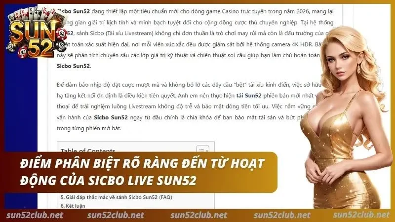 Sicbo Live Sun52 Có Gì Khác Với Sảnh Cược Sicbo Mini Game 3 Người chơi thông qua tai nghe và màn hình để trải nghiệm